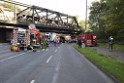 LKW blieb unter Bruecke haengen Koeln Ehrenfeld Innere Kanalstr Hornstr P167